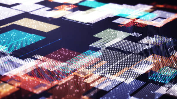 Big data technology background. Big data technology background. Motion of digital data flow. Transferring of big data. Artificial Intelligence Quantum Computer,  big data,  block chain, data flow, analysis expect-more stock pictures, royalty-free photos & images