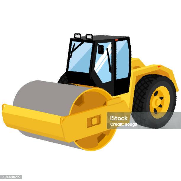 Illustration Raler Road Roller Stock Illustration - Download Image Now - Car, Construction ...