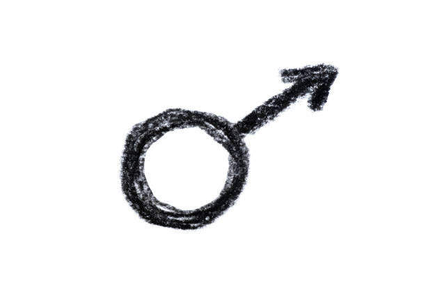 A hand-drawn Mars symbol in black pencil isolated on a white background. Perfect for astrology-themed designs, horoscope articles, and spiritual projects