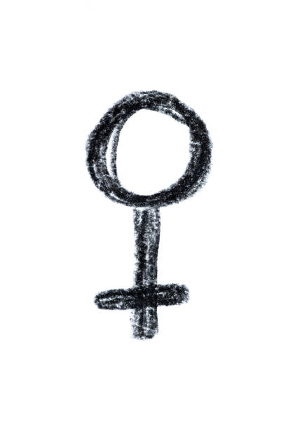 A hand-drawn Venus symbol in black pencil isolated on a white background. Perfect for astrology-themed designs, horoscope articles, and spiritual projects