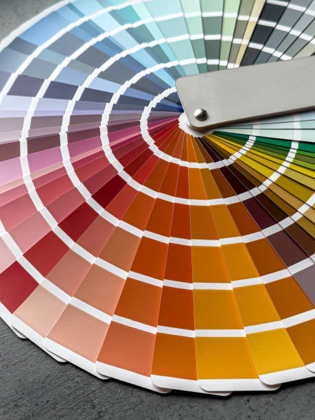 istock Paint selection catalog color paint chart showing all rainbow colors 2160043370