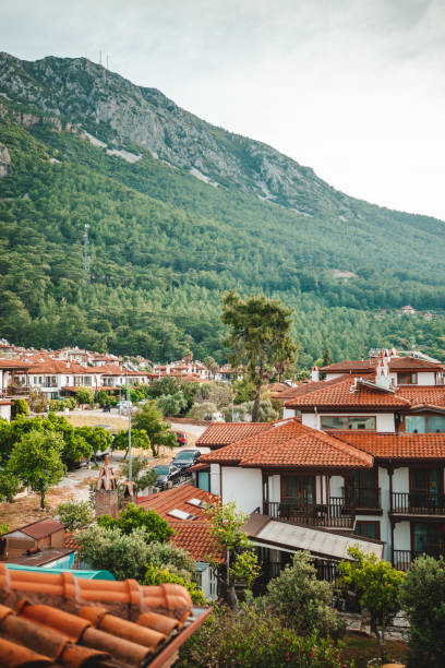 This picturesque scene captures the essence of Akyaka, with its unique blend of cultural heritage and natural beauty