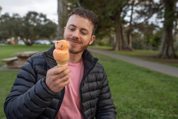 istock Happy Man Eating Ice Cream 2160052025