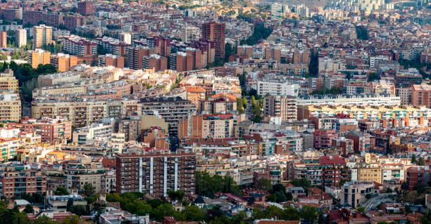 istock Barcelona  Suburbs  at sunset. 2160056860