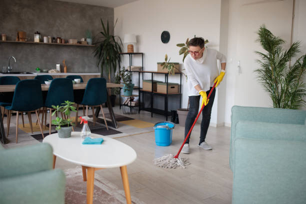 istock Mature woman cleaning her home 2160061886