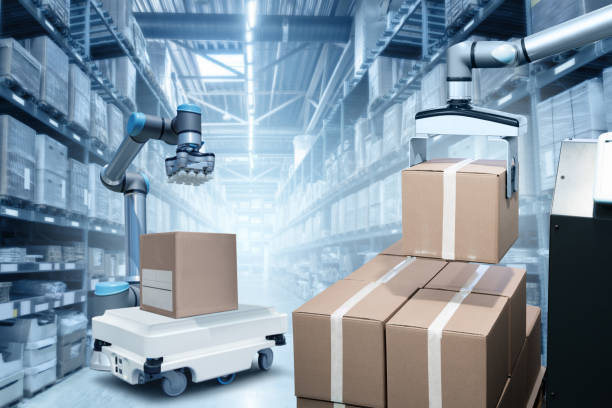 istock Concept of unmanned automated warehouse 2160065498