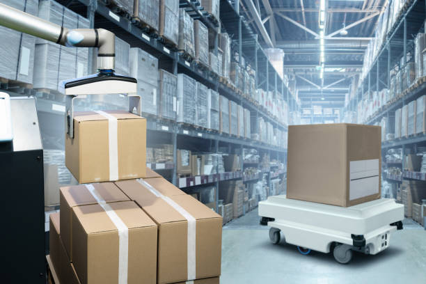 istock Concept of unmanned automated warehouse 2160066857