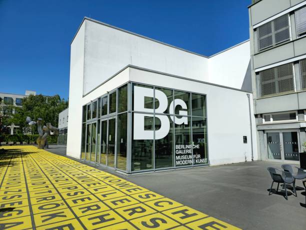 The Berlinische Galerie is a museum of modern art, photography and architecture in Berlin. It is located in Kreuzberg. the image shows the building exterior with the main entrance, captured during spring season.