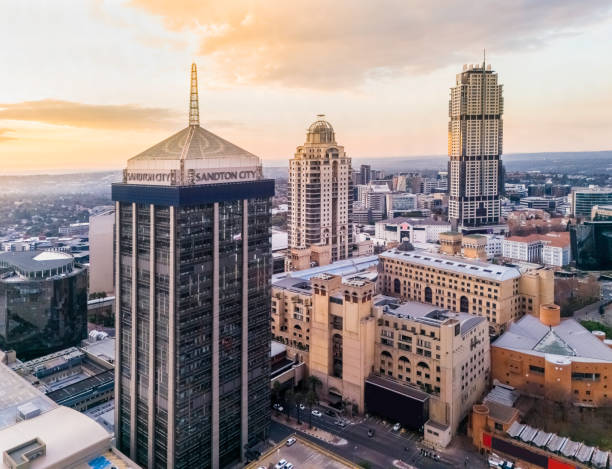 istock Sandton City centre cityscape at sunset 2160068091