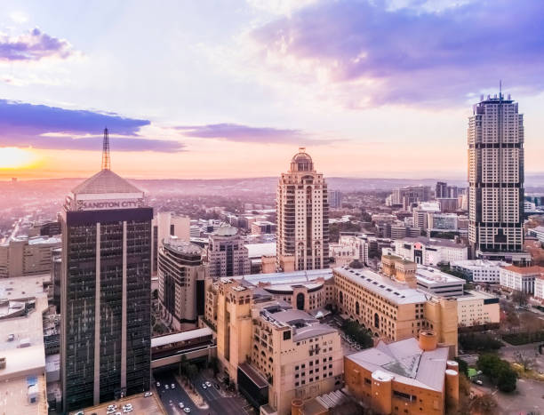 istock Sandton City centre cityscape at sunset 2160068103