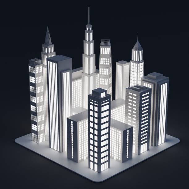 istock Realistic 3D Render of Paper City Model 2160068911