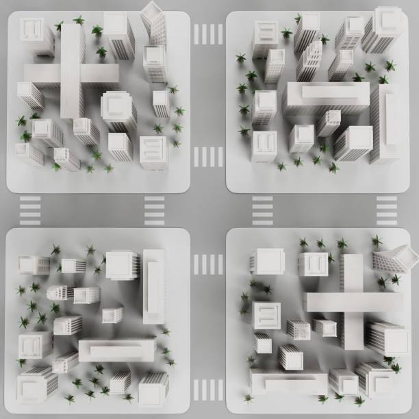 Realistic 3D Render of Paper City Model