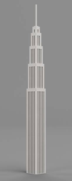 istock Realistic 3D Render of Paper Skyscraper 2160069280