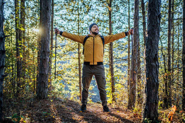 istock Young man hiker admiring the view 2160071173