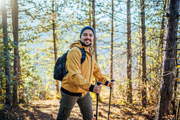 istock Man on hiking in the forest 2160071283