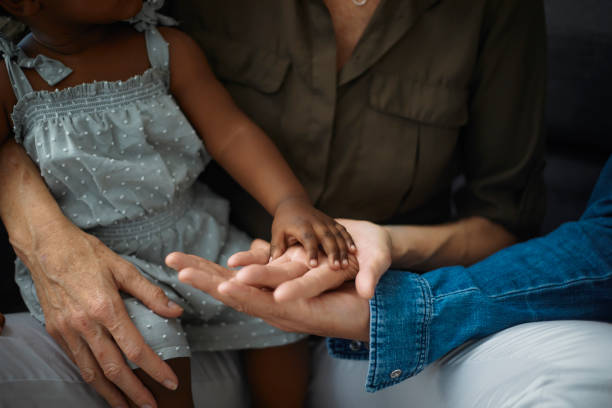 Closeup of multigeneration hands