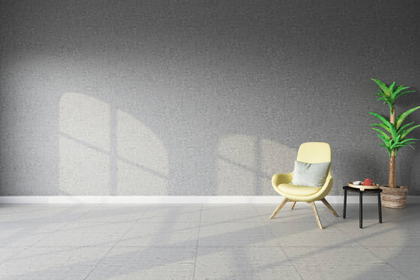 istock Empty Mockup Picture Frame with an Armchair and Window Light 2160078957