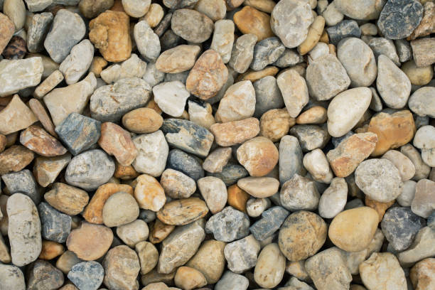 istock Decorative large pebbles for the garden, stones natural background. 2160083874