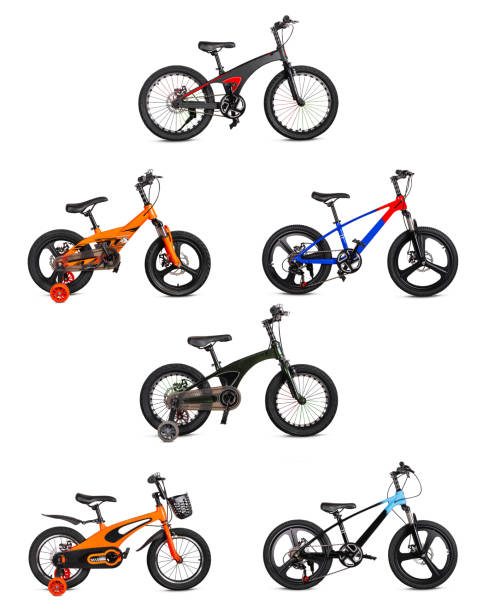 istock Different types children's bicycles isolated on white background 2160084987