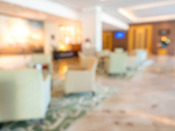 istock Abstract blur luxury hotel lobby luxury interior for background, decoration with waiting sofa seat chairs. Blurred scene waiting area design, business and travel concept. 2160085216