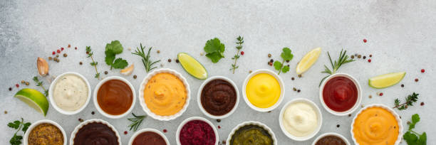 istock Different types of sauces in bowls 2160085971