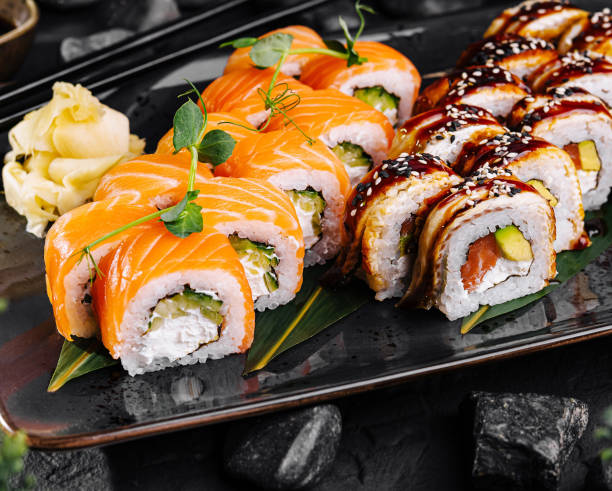 istock Delectable sushi platter with fresh ingredients 2160086954