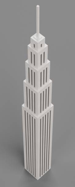 istock Realistic 3D Render of Paper Skyscraper 2160087046