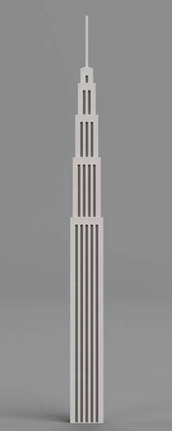 istock Realistic 3D Render of Paper Skyscraper 2160087056