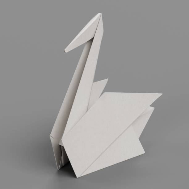 istock Realistic 3D Render of Paper Swan 2160087176