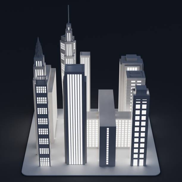 istock Realistic 3D Render of Paper City Model 2160089004