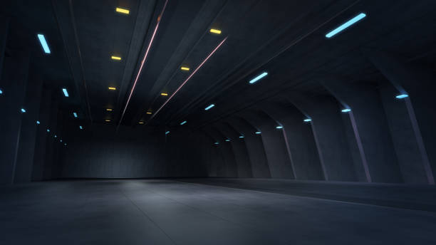 istock Futuristic showroom underground, Abstract Stage background, 3D rendering 2160095432
