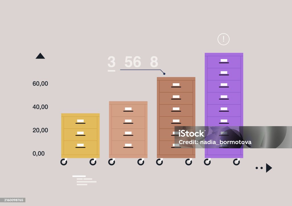 Infographic depicting a document workflow process, showcasing different filing systems and their impact on efficiency Cloud Computing stock vector Infographic depicting a document workflow process, showcasing different filing systems and their impact on efficiency Cloud Computing stock vector