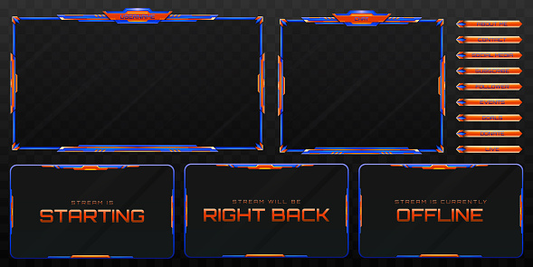 Overlay Gui Futuristic Live Stream Overlay Webcam Screen Frame And Stream Alert Gui ...