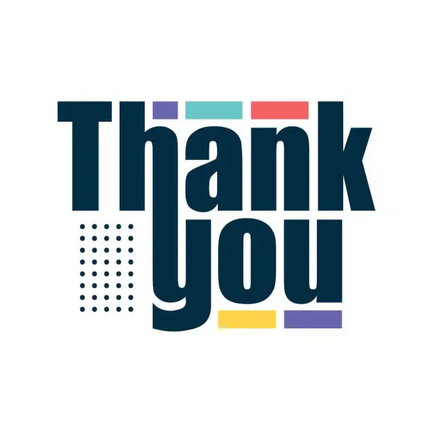 Thank You bold typography greeting card logo. Thank You banner, poster, sticker, template. Giving Thanks someone. Colorful bold lettering Thank You for holiday Thanksgiving Day. Vector Illustration. Thank You bold typography greeting card logo. Thank You banner, poster, sticker, template. Giving Thanks someone. Colorful bold lettering Thank You for holiday Thanksgiving Day. Vector Illustration.