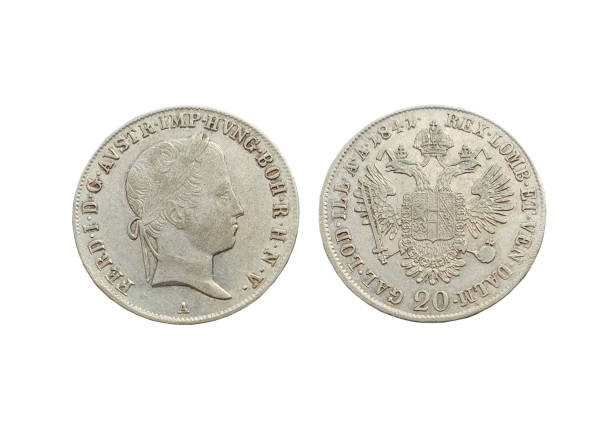 istock Old silver coin 20 Kreuzer Austrian Empire, 1841 2160101741