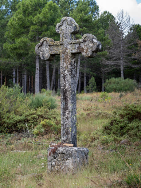 istock Via Crucis, stone crosses 2160104829