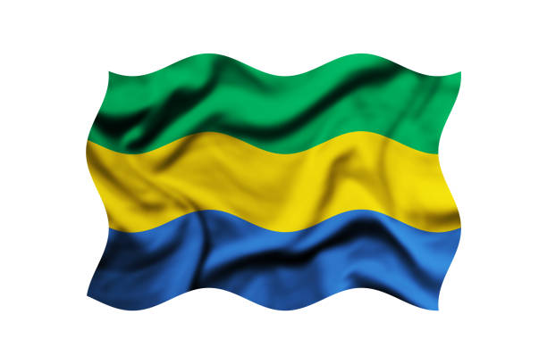 istock Waving Gabon flag background, Clipping Path Included 2160111227