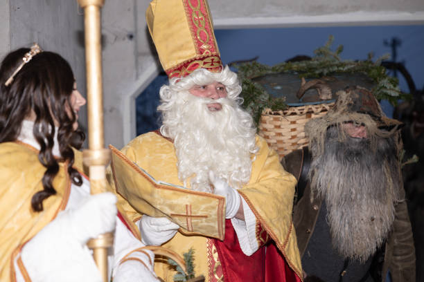 istock Saint Nicholas and Krampus During a Traditional Christmas Parade 2160111507