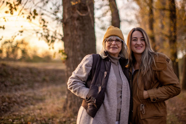 Elderly woman with granddaughter