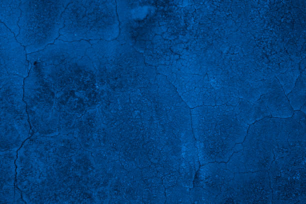 Old wall pattern texture cement blue dark abstract  blue color design are light with black gradient background.
