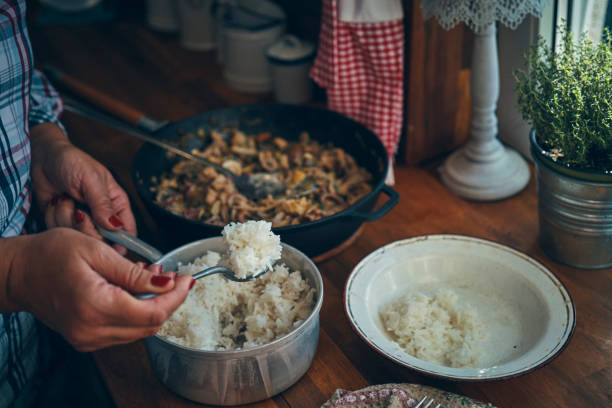 istock Preparing Vegan Mushroom Stroganoff 2160120823