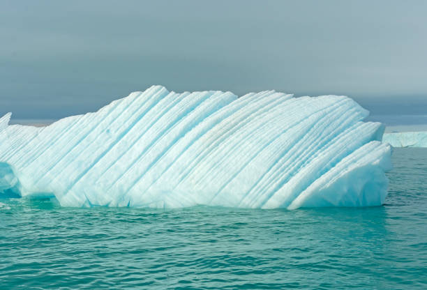 Unusual Melt Lines on an Ice Berg near Nordaustlandet Island in the Svalbard Islands