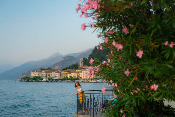 istock Woman exploring Bellagio at lake Como  in summer 2160128652