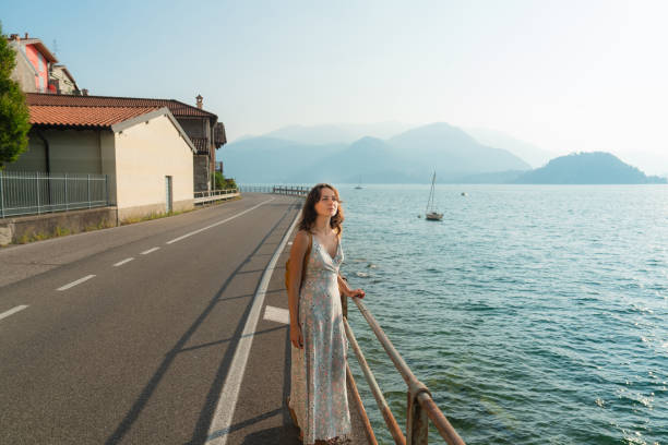 istock Woman exploring Bellagio at lake Como  in summer 2160128913