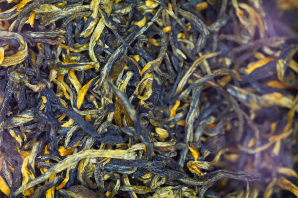 istock Close-up view of loose leaf black tea. 2160129043