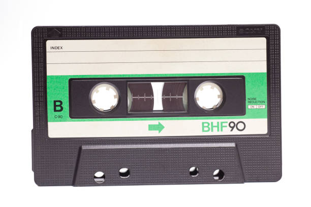 istock Close up of retro audio cassette tape,side B 2160133372
