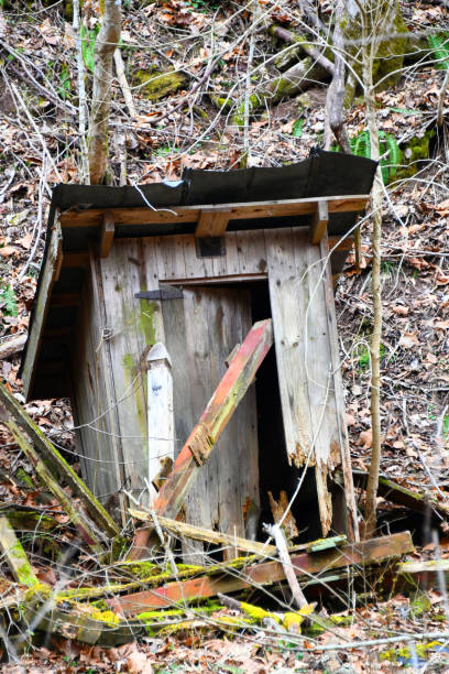 istock Broken Down Wooden Outhouse 2160135416