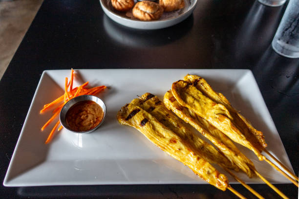 Tender, marinated chicken skewers