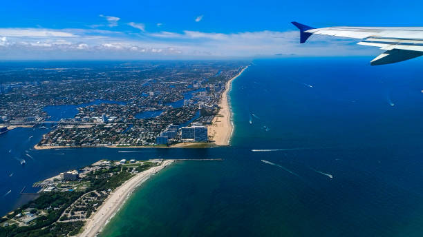istock Flying in a plane along the Florida coast on a clear day 2160151283
