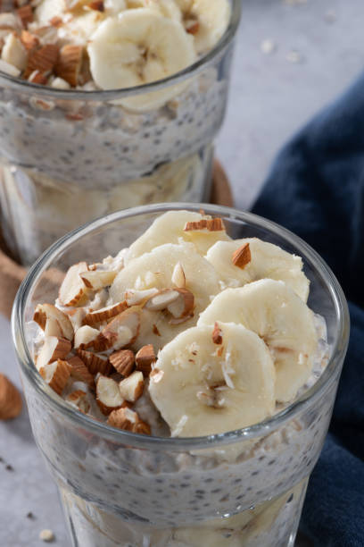 istock Overnight oats in glasses 2160152344